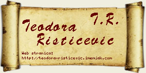 Teodora Rističević vizit kartica